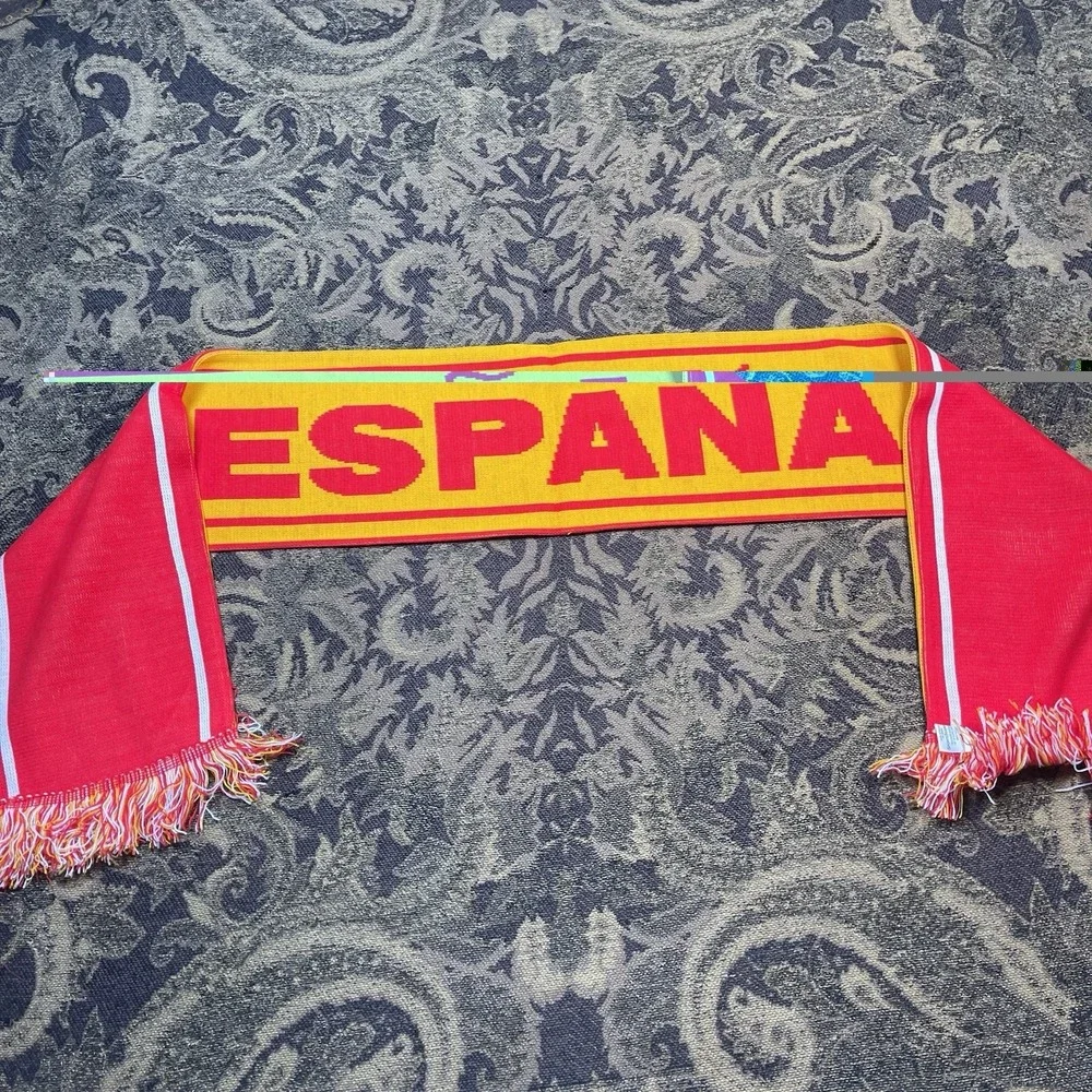 Spain España Soccer Football Scarf Licensed New Red Yellow Double Sided New